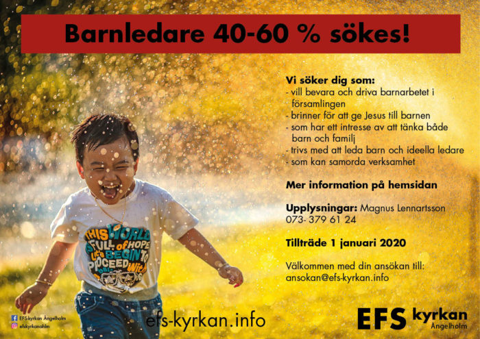 Barnledartjänst (deltid)